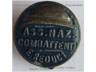 Italy WWI Badge of the Italian National Association of Combatants and Veterans 1923 Marked Reduci