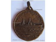 Italy RN Trento Heavy Cruiser Patriotic Medal 1927 by Johnson