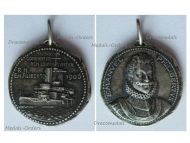 Italy WWI RN Emanuele Filiberto Battleship Patriotic Medal 1906 by Johnson