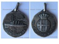 Italy WWI RN Nino Bixio Protected Cruiser Patriotic Medal 1911 in Silver by Johnson