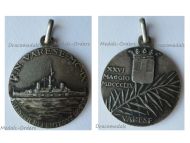Italy WWI RN Varese Armored Cruiser Patriotic Medal 1910 in Silver by Johnson