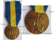 Italy Friuli Earthquake Bronze Medal for the Military 1976 1st Type by Giandomenico