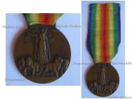 Italy WWI Victory Interallied Medal Unmarked Without Maker Laslo Official Type 4