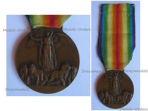 Italy WWI Victory Medal Official Type 4 by Orsolini Without Maker