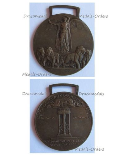 Italy WWI Victory Medal by Sacchini Laslo Official Type 1