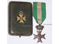 Italy WWI Silver Military Cross with Crown for Long Service XVI for 40 Years for NCOs Boxed by the Military Union