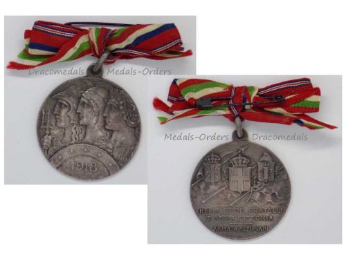 Italy Wwi Silver Medal 6th Plateau Army Altipiani Italian British