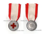 Italy WWII Red Cross Nurse School Medal in Silver 800 by Picchiani & Barlacchi Named 1936