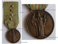 Italy WWII Commemorative Medal 1940 1943 1st Type by Bomisa & Aielli with 4 Bronze Stars for NCOs