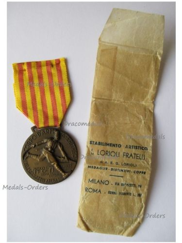 Italy WWII Ethiopian Campaign Commemorative Medal for the Askaris Native Eritrean Army Corps 1935 1937 Bronze Class by Lorioli & Morbiducci in Envelope
