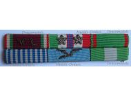 Italy WWII Ribbon Bar of 6 Medals of an Italian Air Force Pilot (Volunteers of Liberty, Commemorative 1943 1945, Army & Air Force Long Command Medal, Order of Merit of the Italian Republic Knight's Cross)