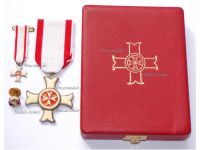 Maltese Sovereign Military Hospitaller Order of Saint John of Jerusalem Rhodes & Malta Knight's Cross Set of the Order of Merit (Order pro Merito Melitensi) Boxed by Cravanzola