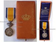 Netherlands WWI Order of Orange Nassau Silver Medal Boxed by M. J. Goudsmit