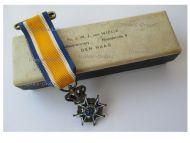 Netherlands WWI Order of Orange Nassau Knight's Cross Boxed by M. J. Wielik MINI