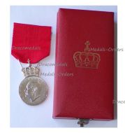 Norway King Olav V Silver Memorial Medal 1991 by Hansen Boxed by the Norwegian Royal Mint