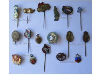 Czechoslovakia Soviet Union East Germany 17 Badge Set of 17 of the Communism Era