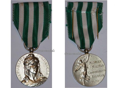 Portugal WWI Exemplary Conduct Medal Silver 2nd Class 1910 