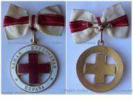 Spain WWII Badge of the Spanish Red Cross for Female Nurses on Ladies Bow 1902 1945