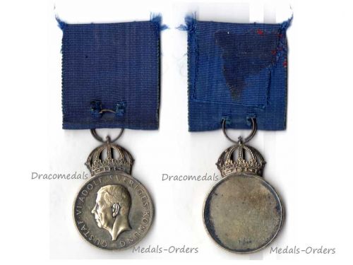 Sweden His Majesty The King’s Medal King Gustaf VI Adolf Silver Class 1960 by the Swedish Royal Mint