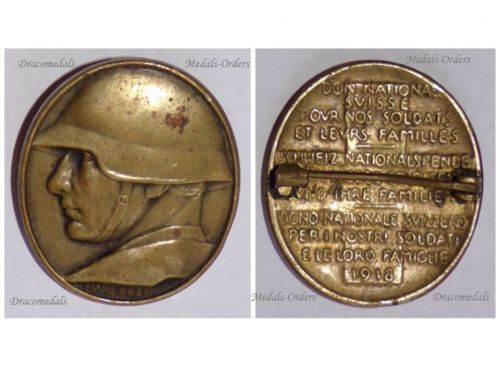Switzerland WWI National Donation Badge for the Support of the Soldiers Families by Frei