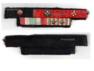 Vatican Italy WWI Ribbon Bar of 5 Medals (Order Holy Sepulcher Grand Cross & Commander Order Our Lady of Mercy, Italian Unification Medals 1848 1918)