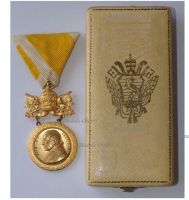 Vatican Bene Merenti Gold Medal of Pope Pius XII for the Swiss Guard 1939 1958 by Tanfani & Bertarelli Boxed