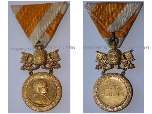 Vatican Bene Merenti Gold Medal of Pope Pius XI for the Swiss Guard 1922 1939