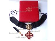 Vatican WWI Equestrian Order of the Holy Sepulcher of Jerusalem Commander's Cross Set of the Military Division with Miniature Boxed
