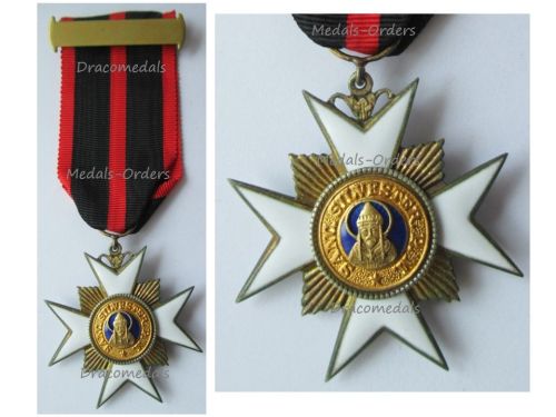 Vatican WWII Order of St Sylvester Knight's Cross, Silver 929, c.1930s