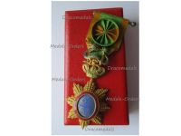 Vietnam WWI Imperial Order of the Dragon of Annam Officer's Star with Officer's Bar Boxed (French Indochina)