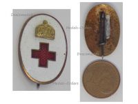 Austria Hungary WWI Hungarian Red Cross Volunteers Cap Badge 1914 1918 by Boczan Karoli