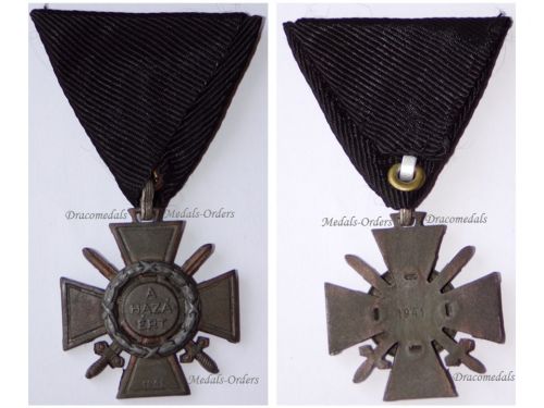 Hungary WWII Fire Cross 1941 for Combatants Posthumous Award 1941 Issue