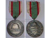Hungary WWΙ Commemorative Medal Pro Deo et Patria for Combatants on Ribbon for German Recipients