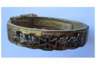 Germany WWI Patriotic Bracelet Iron Cross & ​​​​​​​Oak Leaves " World War 1914-17"
