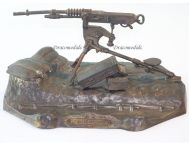 France WWI Trench Art Hotchkiss Machine Gun M1914 Inkwell 4th Hussar Regiment by Ouveb