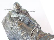 France WWI Trench Art Machine Gun Chatellerault FM1924/29 Inkwell Sospel Maginot Line by Ouveb Numbered