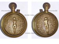 France WWI Trench Art Petrol Lighter Erotic Naked Female