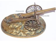 France WWI Patriotic Deskweight Artillery Gun Howitzer 75mm M1897 by Rabisse