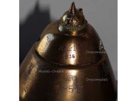 France WWI Trench Art Inkwell German Artillery Fuze KZ14 as Spiked Helmet for the Battle of Bois Le Pretre 1914 1915