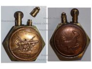 France WWI Trench Art Lighter French Rooster and Artillery Gun 75mm by Fleury & Thiaumont
