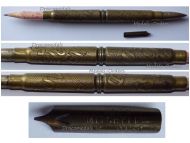 France Britain Trench Art WWI Pen Pencil Set Cartridge Made Engraved Souvenir Masfrond 1916 Named