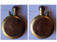 Britain WWI Trench Art Lighter Queen Victoria and King Umberto of Italy 1900
