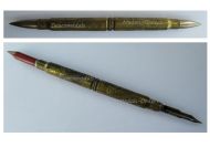 France WWI Trench Art Pen & Pencil Set from Rifle Cartridges for the Battle of Alsace (Battle of Mulhouse) Named