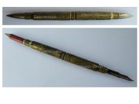 France WWI Trench Art Pen & Pencil Set from Rifle Cartridges for the Battle of Alsace (Battle of Mulhouse) Named
