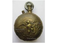 France WWI Trench Art Petrol Lighter Eagle US Army Flag 1917 1918