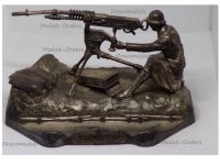 France WWI Trench Art Hotchkiss Machine Gun M1914 Inkwell 170th Infantry Regiment by Ouveb