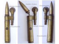 Germany WWI  Trench Art Lighter German 8mm S Patrone Mauser Rifle Cartridge 1913