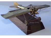 Germany WWI Trench Art Fokker Eindecker E.III Fighter Aircrafton on Base Inscribed Champagne 1914 1917