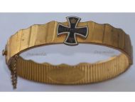 Germany WWI Patriotic Bracelet Iron Cross "May God Be With US" & "World War 1914-15"