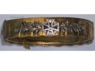 Germany WWI Patriotic Bracelet Iron Cross & ​​​​​​​Oak Leaves " World War 1914-17"